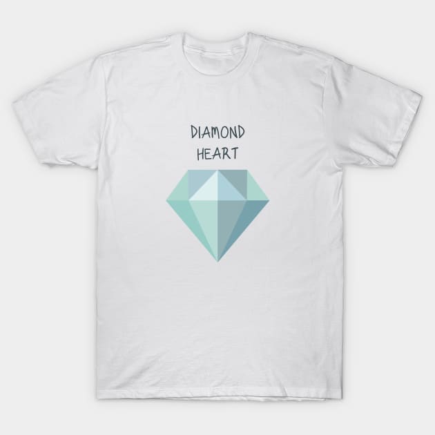 Diamond heart T-Shirt by AliJun